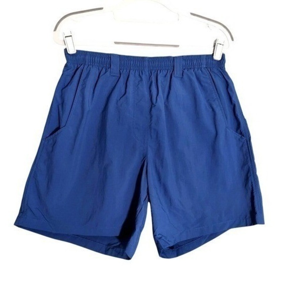 Columbia PFG‎ Shorts Men S Blue Performance Adventure Nylon Utility Activewear